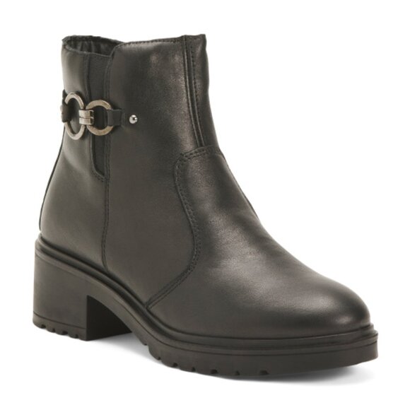 IGI&CO Shoes - NEW IGI&CO Made In Italy Leather Booather Booties black for women 462mn
